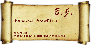 Boroska Jozefina névjegykártya